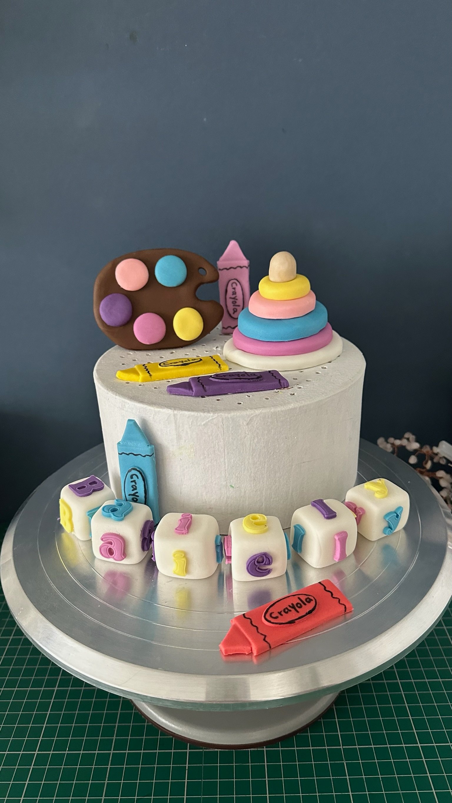 Personalised Art Birthday Cake Topper | Crayola ,Palette, Rainbow, Crayons (Edible)