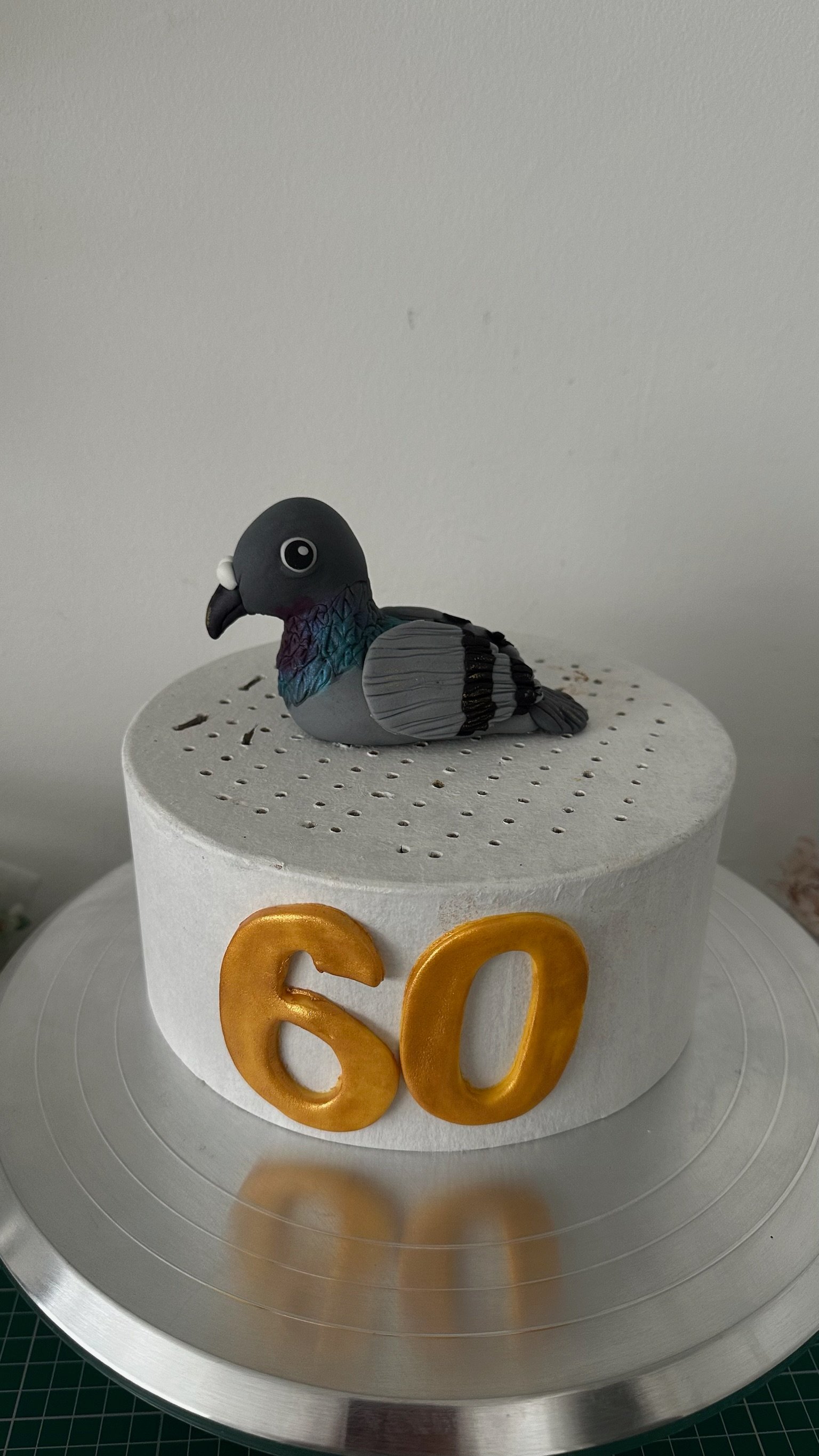 Custom Pigeon Cake Topper | Handmade Fondant Bird | Personalised Birthday Cake Decoration | Wildlife Theme