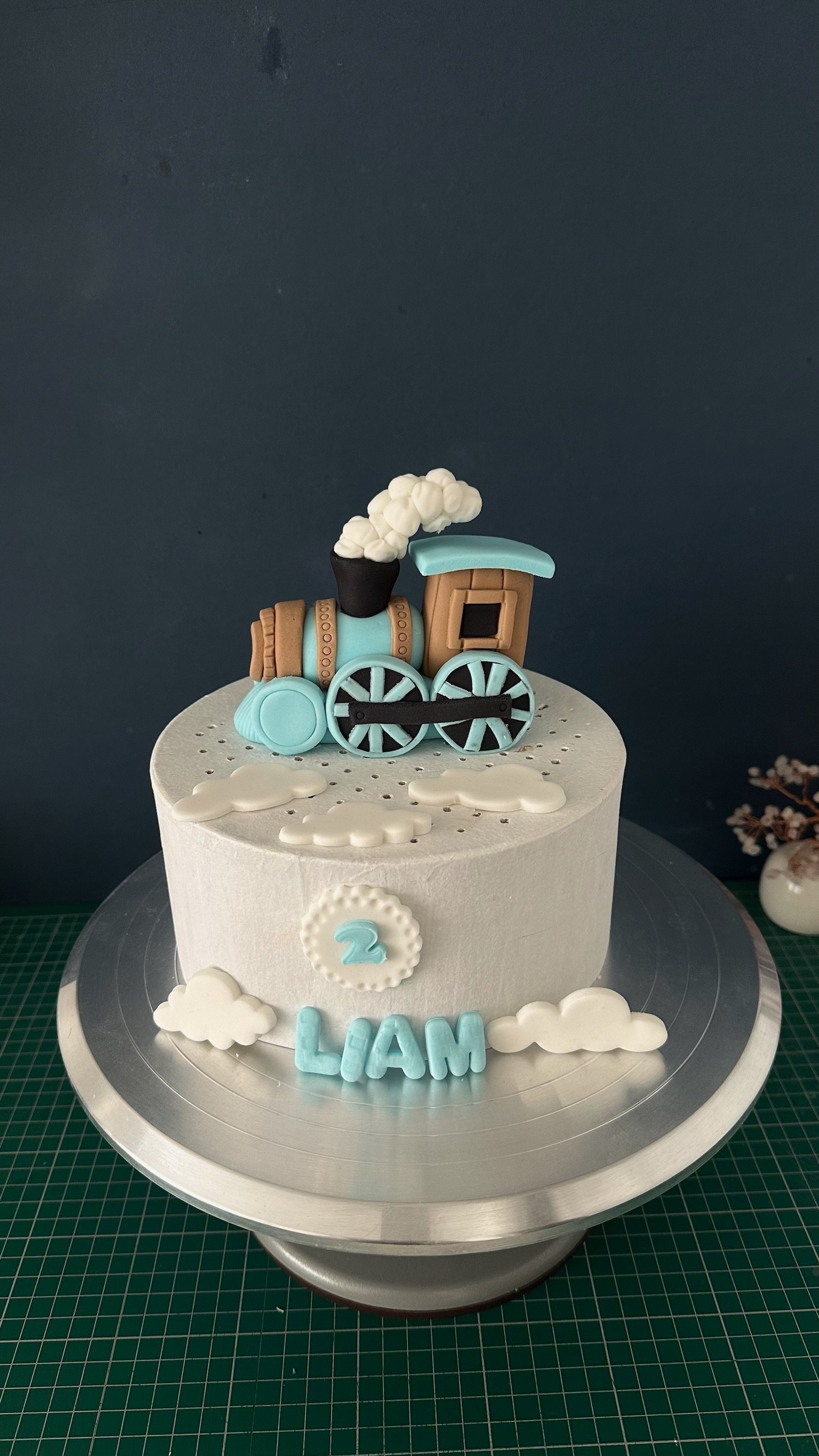 Personalised Steam Train Fondant Cake Topper | Custom Birthday Decoration, Edible Keepsake