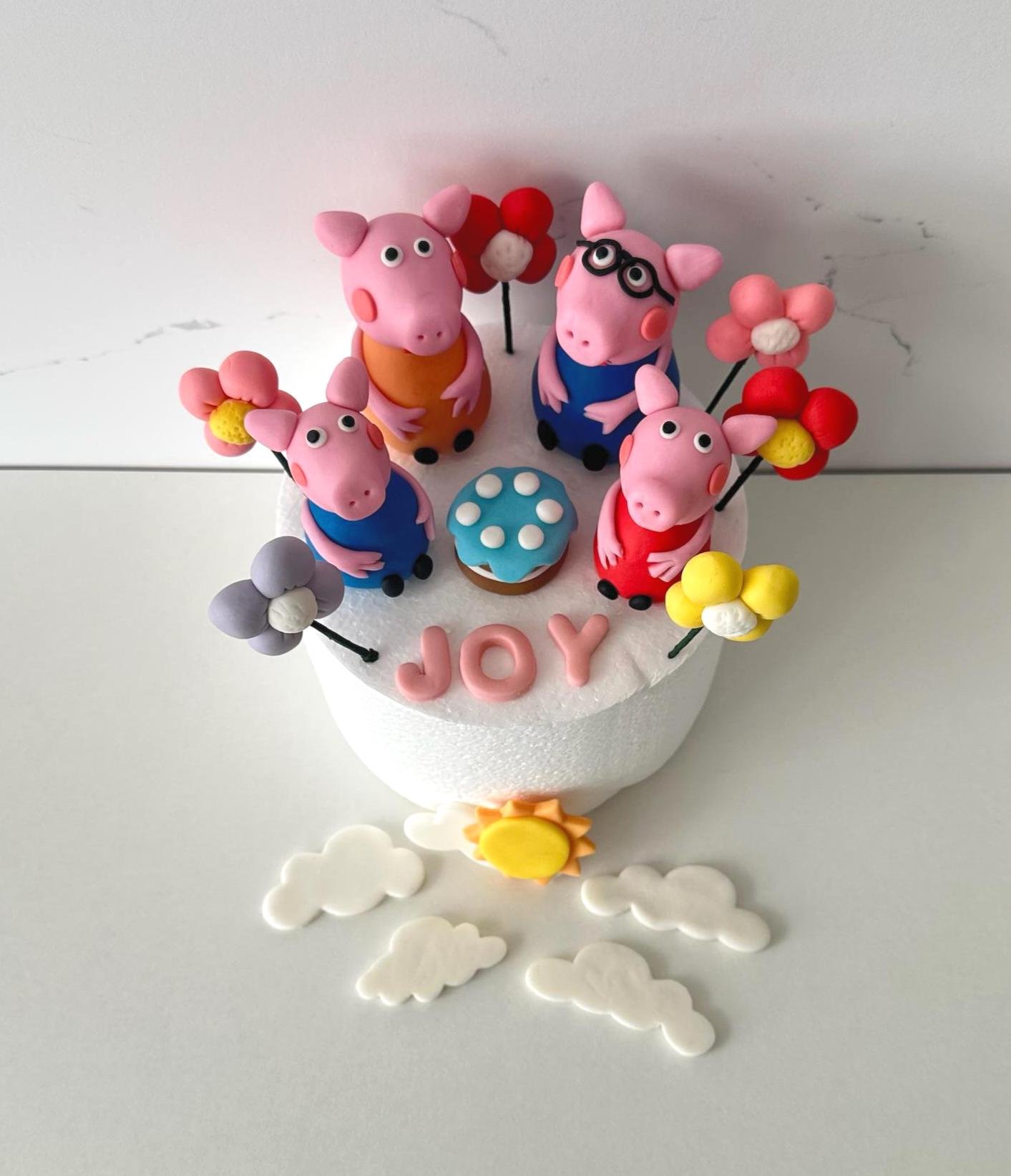 inspired Pig family -not official- Cake Topper set Personalised kids Birthday party.