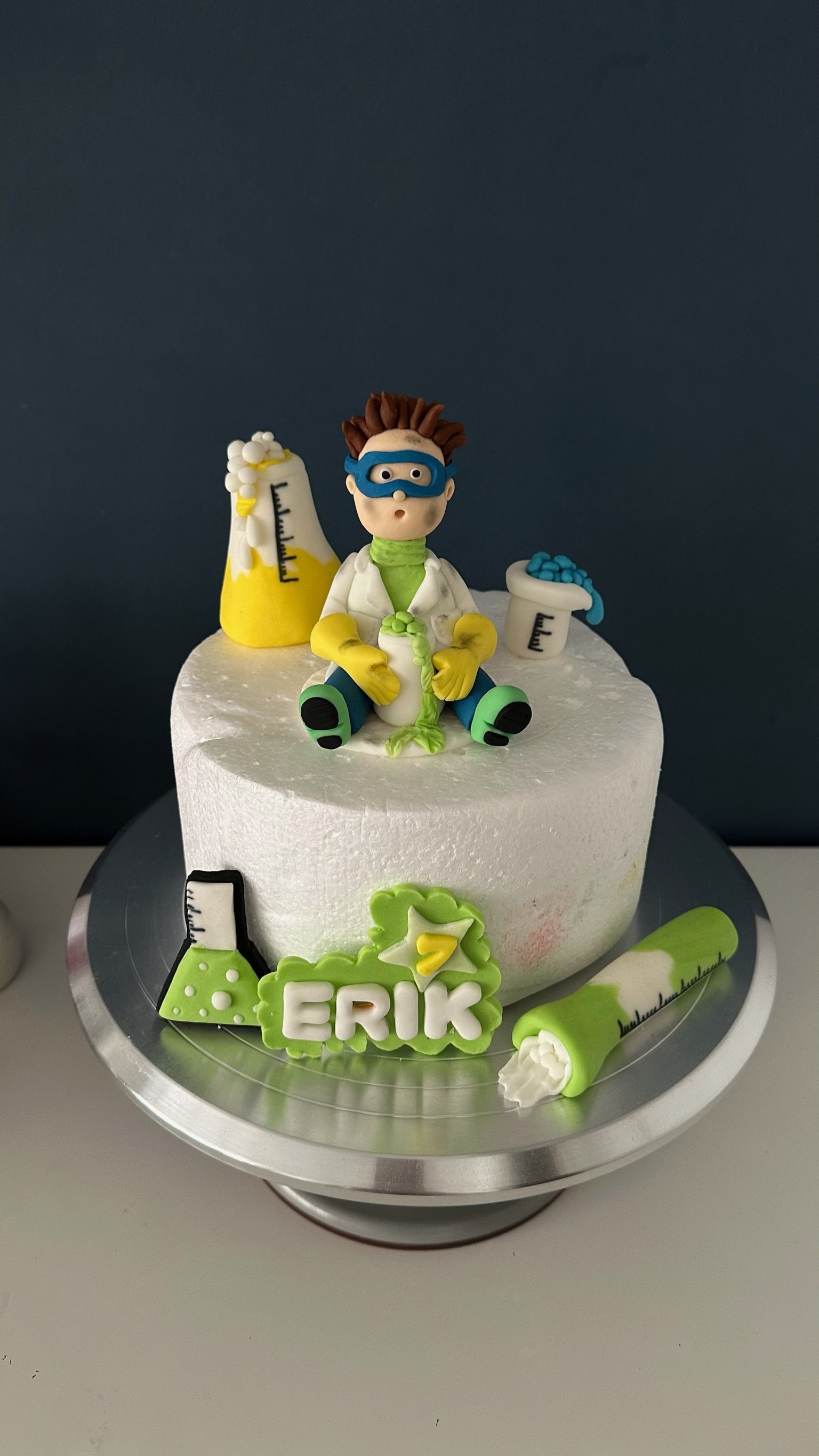 Mad Scientist boy or girl Fondant Cake Topper - Personalized Science Birthday