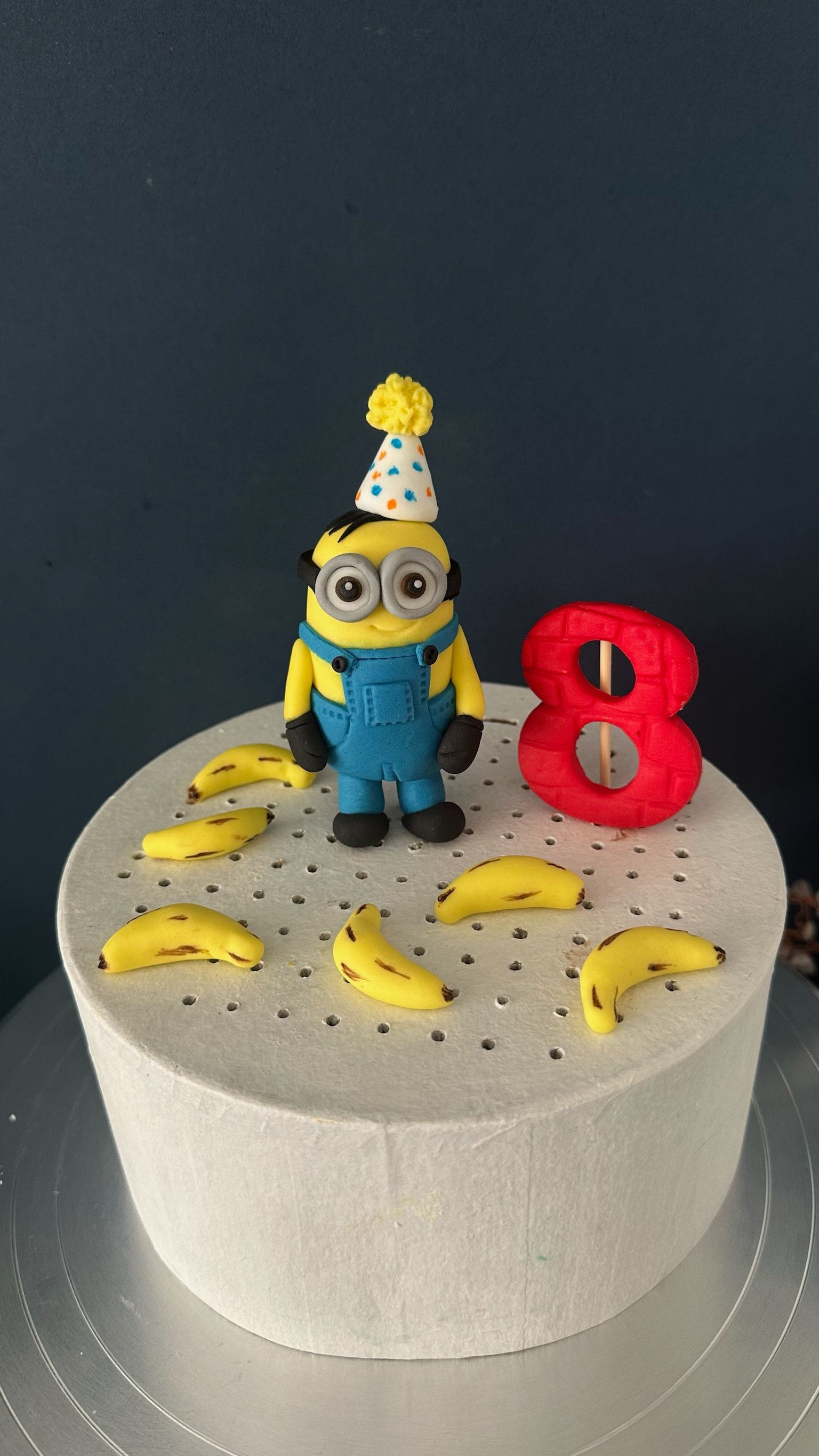 Handmade Minion Fondant Cake Topper | Birthday Party Decoration, Custom Name & Age