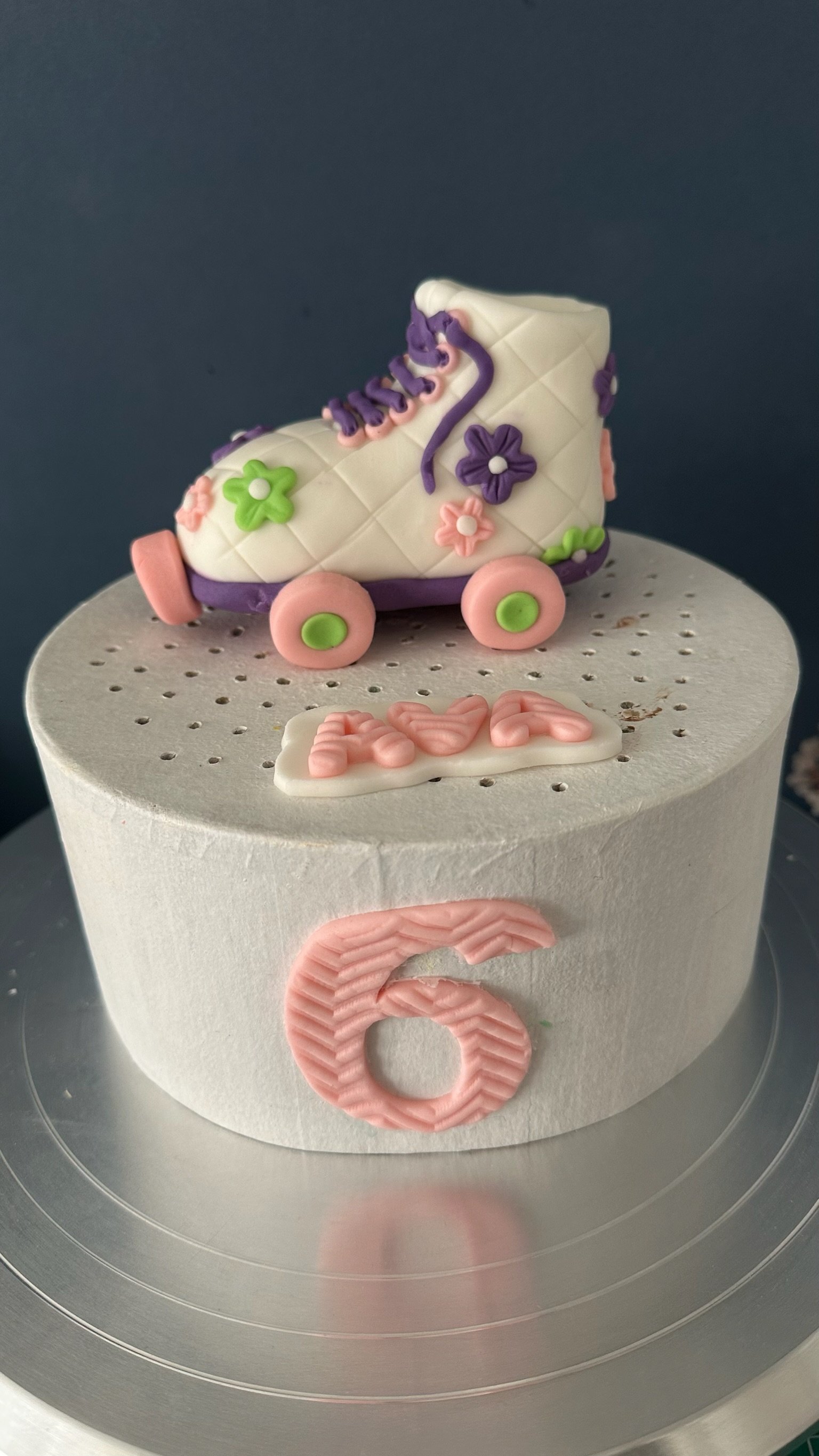 Personalised Edible Roller Skate Cake Topper | Custom Name, Age | Birthday Decoration